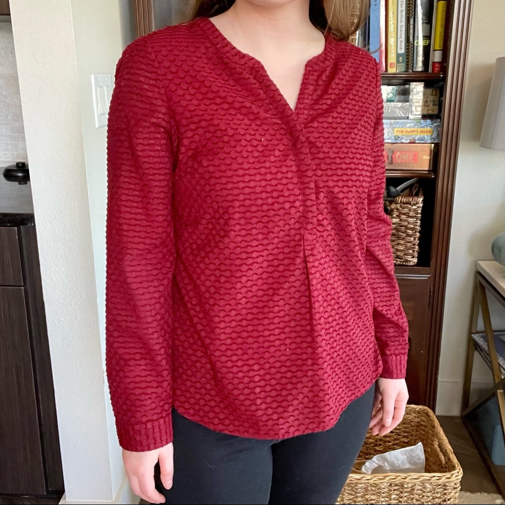 Talbots Maroon Blouse